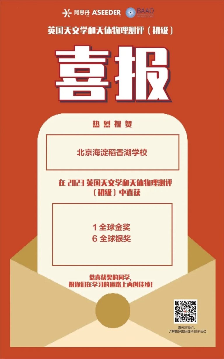 学术荣誉｜清香学子勇夺BAAO初级金银奖项